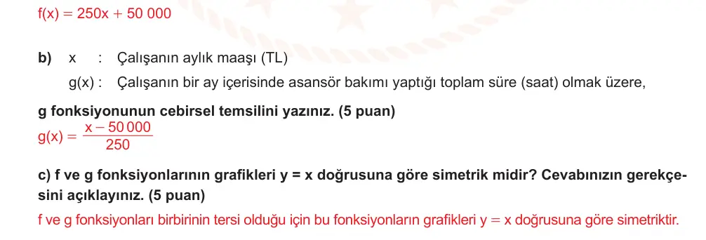 10. Sınıf Matematik 2025-2026 2. Dönem 1. Yazılı Ortak Sınav 8. Soru (Öğle Oturumu) resmi çözüm görseli