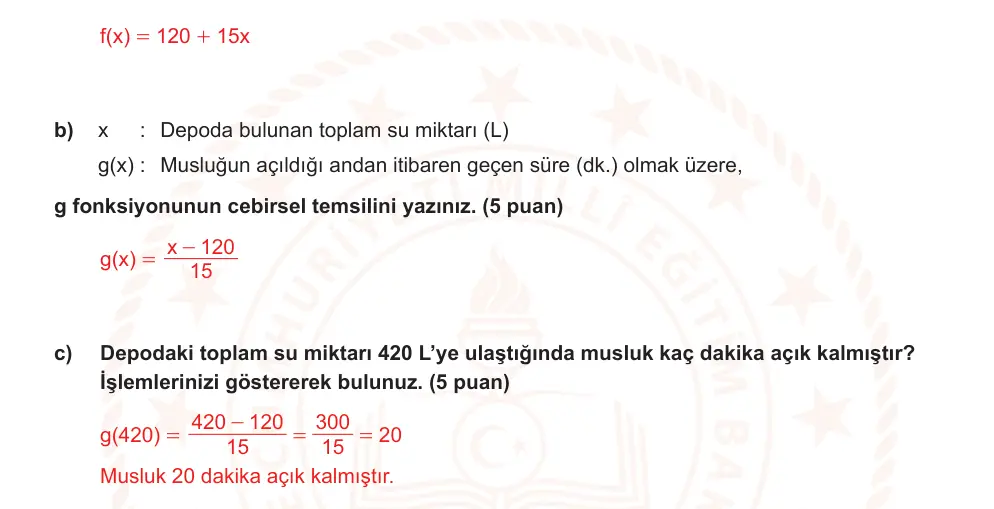 10. Sınıf Matematik 2025-2026 2. Dönem 1. Yazılı Ortak Sınav 7. Soru (Sabah Oturumu, Mazeret Sınavı) resmi çözüm görseli