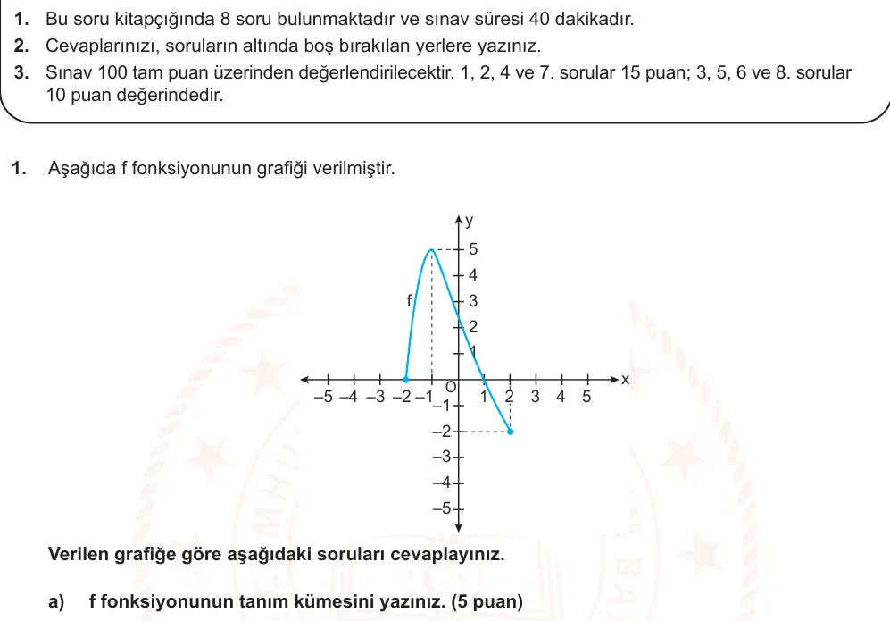 10. Sınıf Matematik 2025-2026 2. Dönem 1. Yazılı Ortak Sınav 1. Soru (Sabah Oturumu) görseli