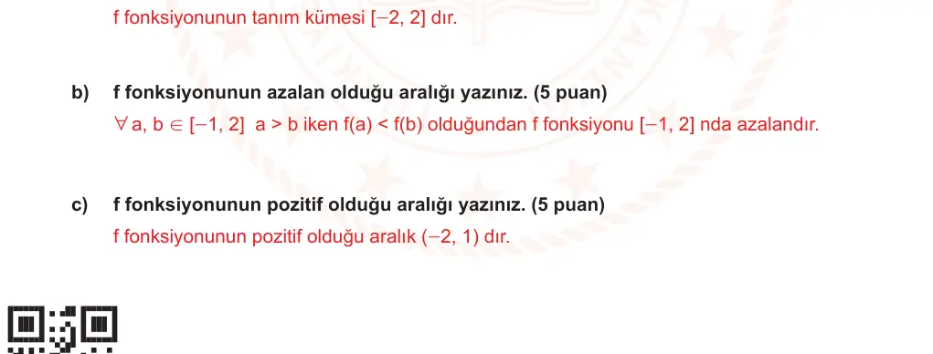 10. Sınıf Matematik 2025-2026 2. Dönem 1. Yazılı Ortak Sınav 1. Soru (Sabah Oturumu) resmi çözüm görseli