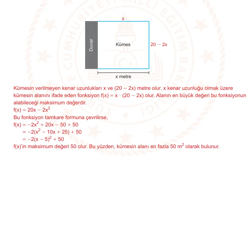 10. Sınıf Matematik 2025-2026 2. Dönem 1. Yazılı Ortak Sınav 3. Soru (Sabah Oturumu) resmi çözüm görseli