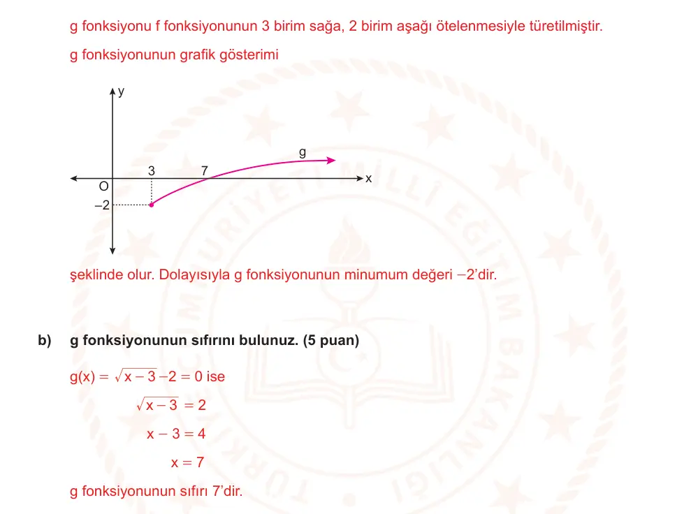10. Sınıf Matematik 2025-2026 2. Dönem 1. Yazılı Ortak Sınav 5. Soru (Sabah Oturumu) resmi çözüm görseli