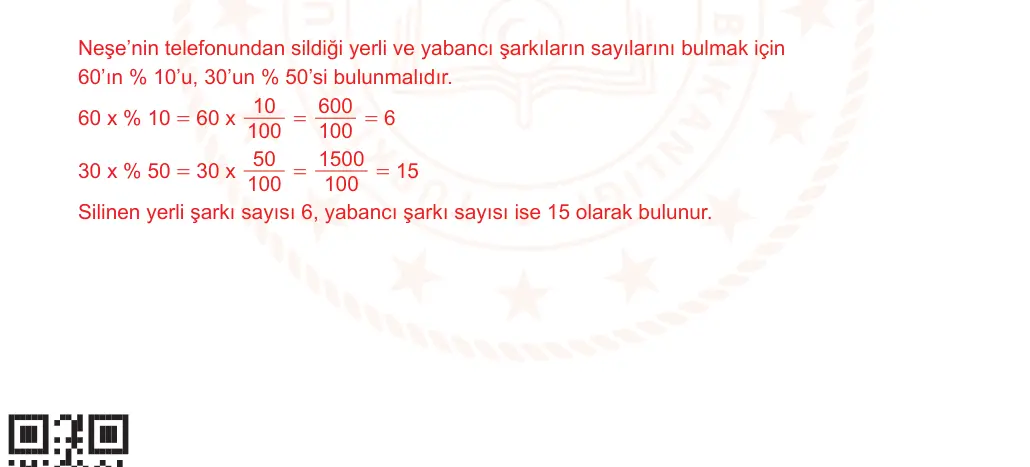 6. Sınıf Matematik 2025-2026 2. Dönem 1. Yazılı Ortak Sınav 1. Soru (Öğle Oturumu) resmi çözüm görseli