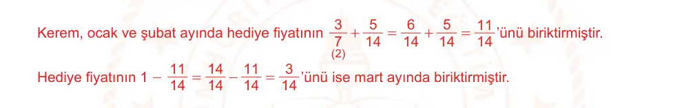 6. Sınıf Matematik 2025-2026 2. Dönem 1. Yazılı Ortak Sınav 1. Soru (Sabah Oturumu, Mazeret Sınavı) resmi çözüm görseli