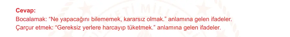6. Sınıf Türkçe 2025-2026 2. Dönem 1. Yazılı Ortak Sınav 1. Soru (Öğle Oturumu, Mazeret Sınavı) resmi çözüm görseli