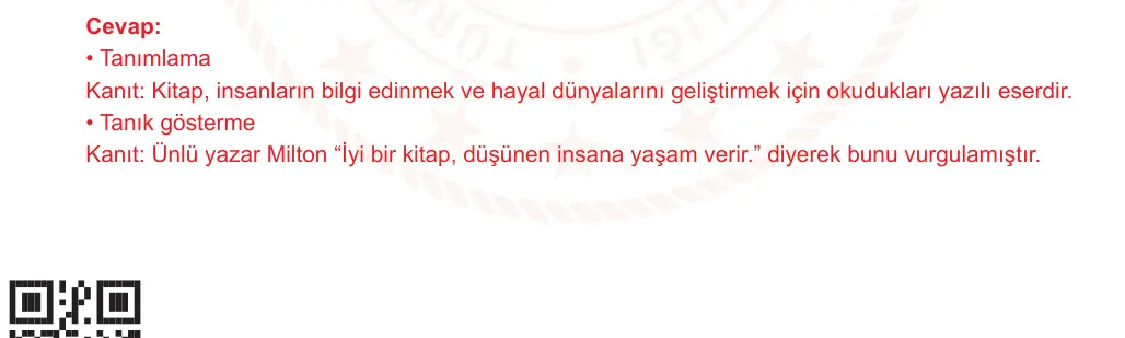 6. Sınıf Türkçe 2025-2026 2. Dönem 1. Yazılı Ortak Sınav 2. Soru (Öğle Oturumu, Mazeret Sınavı) resmi çözüm görseli