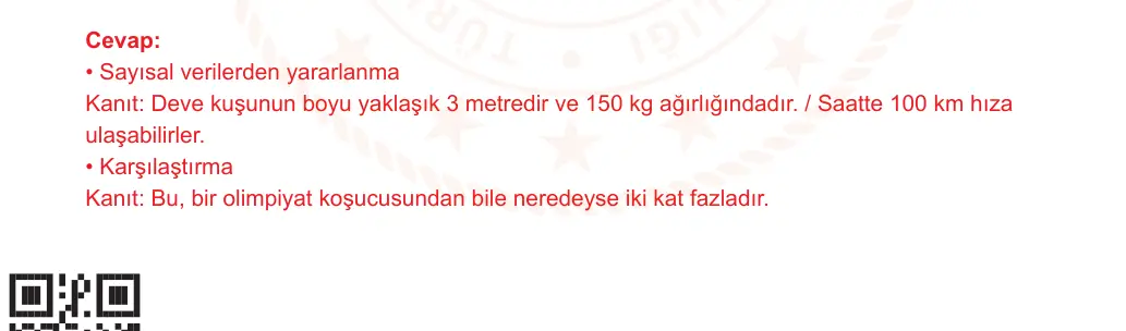 6. Sınıf Türkçe 2025-2026 2. Dönem 1. Yazılı Ortak Sınav 2. Soru (Sabah Oturumu) resmi çözüm görseli