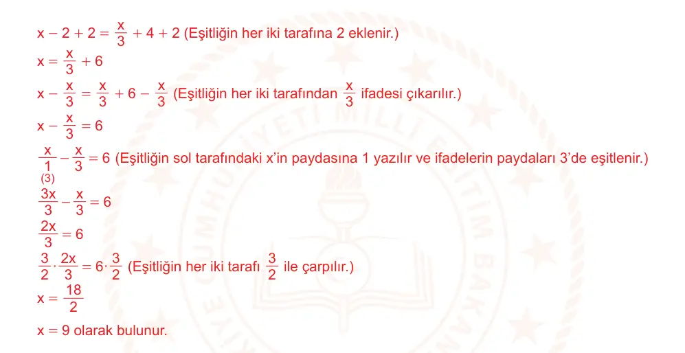 8. Sınıf Matematik 2025-2026 2. Dönem 1. Yazılı Ortak Sınav 1. Soru (Öğle Oturumu, Mazeret Sınavı) resmi çözüm görseli