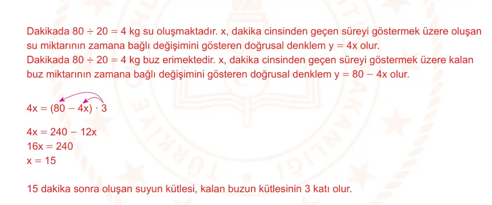 8. Sınıf Matematik 2025-2026 2. Dönem 1. Yazılı Ortak Sınav 7. Soru (Öğle Oturumu, Mazeret Sınavı) resmi çözüm görseli