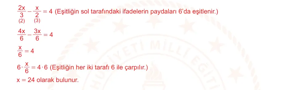 8. Sınıf Matematik 2025-2026 2. Dönem 1. Yazılı Ortak Sınav 1. Soru (Sabah Oturumu, Mazeret Sınavı) resmi çözüm görseli