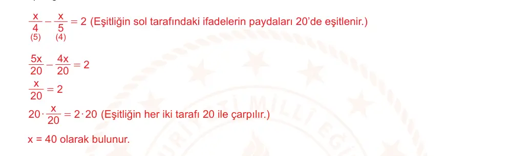 8. Sınıf Matematik 2025-2026 2. Dönem 1. Yazılı Ortak Sınav 1. Soru (Sabah Oturumu) resmi çözüm görseli