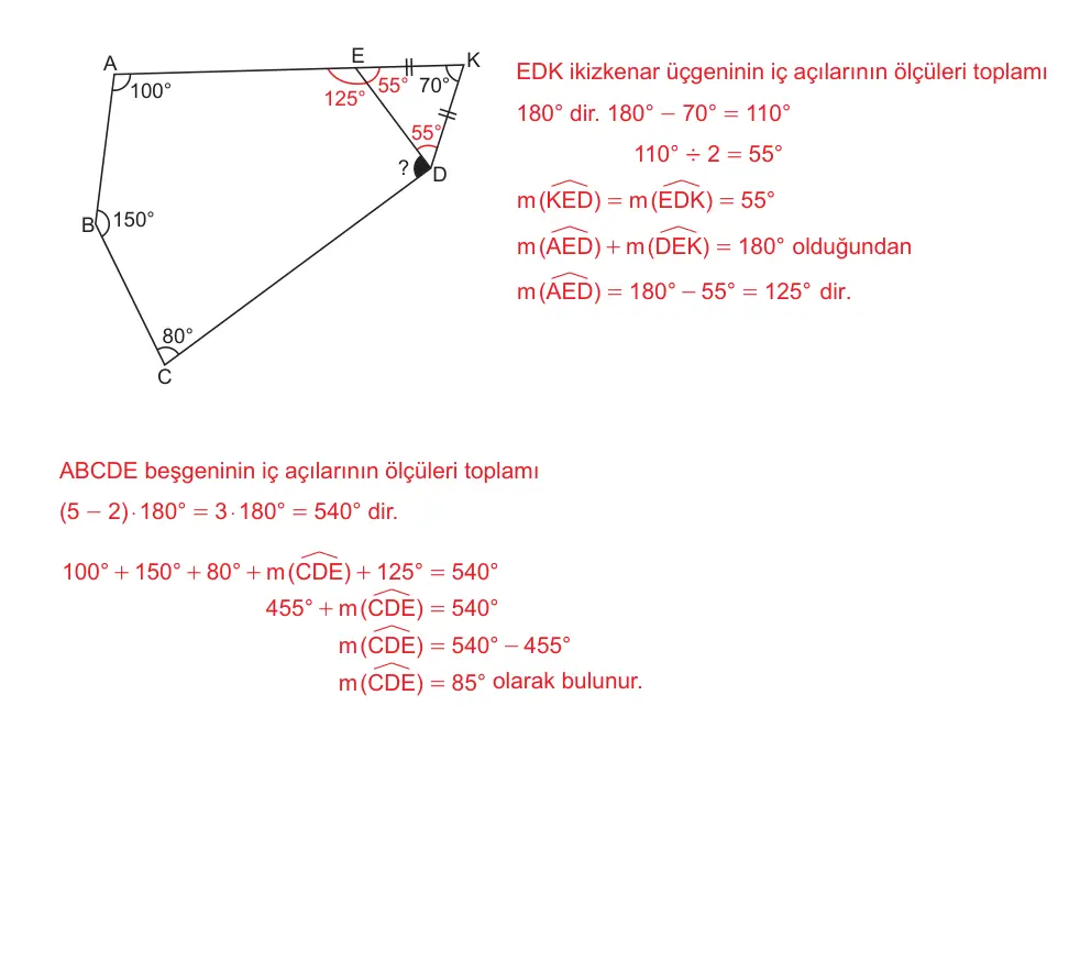 7. Sınıf Matematik 2025-2026 2. Dönem 2. Yazılı Ortak Sınav 4. Soru (Öğle Oturumu) resmi çözüm görseli