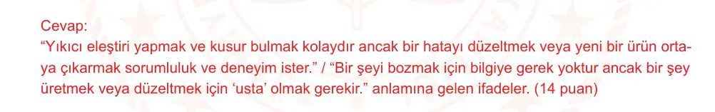 9. Sınıf Türk Dili ve Edebiyatı 2025-2026 2. Dönem 2. Yazılı Ortak Sınav 3. Soru (Öğle Oturumu) resmi çözüm görseli