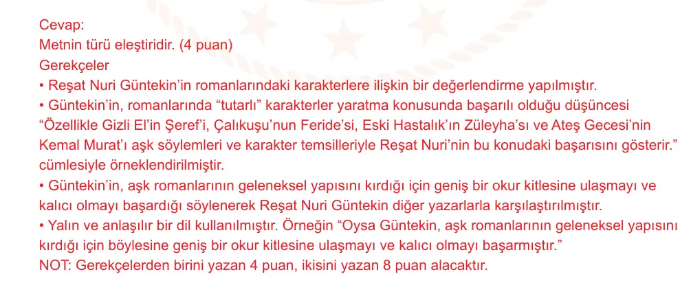 9. Sınıf Türk Dili ve Edebiyatı 2025-2026 2. Dönem 2. Yazılı Ortak Sınav 6. Soru (Öğle Oturumu) resmi çözüm görseli