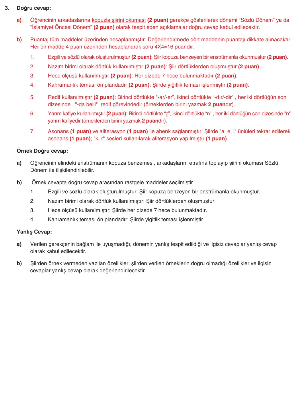 10. Sınıf Türk Dili ve Edebiyatı 2025-2026 1. Dönem 1. Yazılı 3. Soru (Yazılıya Hazırlanıyorum) resmi çözüm görseli