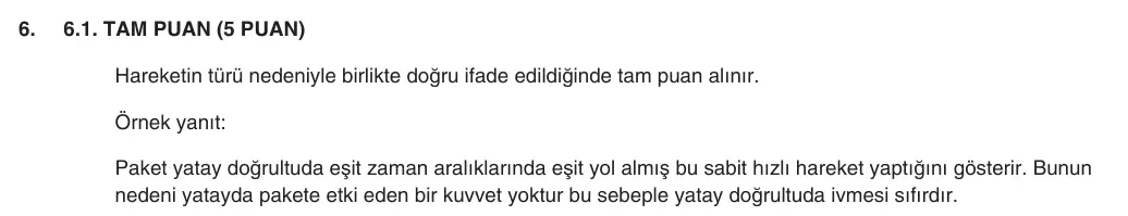 10. Sınıf Fizik 2025-2026 1. Dönem 1. Yazılı 6. Soru (Yazılıya Hazırlanıyorum) resmi çözüm görseli (1/2)