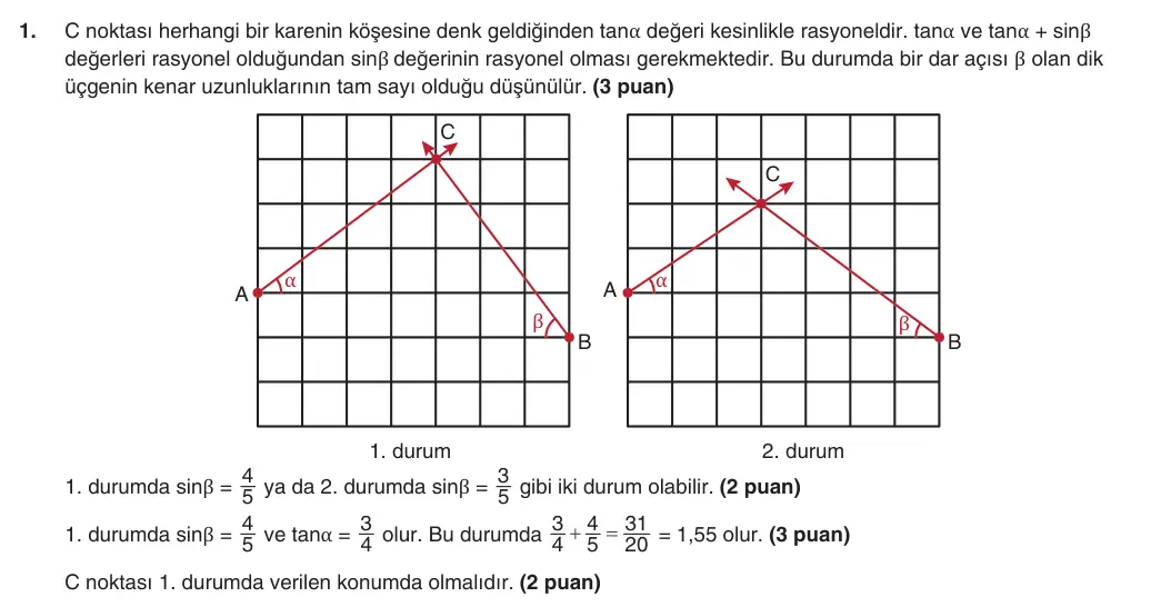 10. Sınıf Matematik 2025-2026 1. Dönem 1. Yazılı 1. Soru (Yazılıya Hazırlanıyorum) resmi çözüm görseli