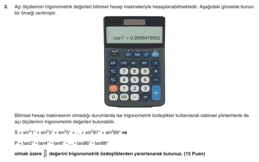 10. Sınıf Matematik 2025-2026 1. Dönem 1. Yazılı 2. Soru (Yazılıya Hazırlanıyorum) görseli