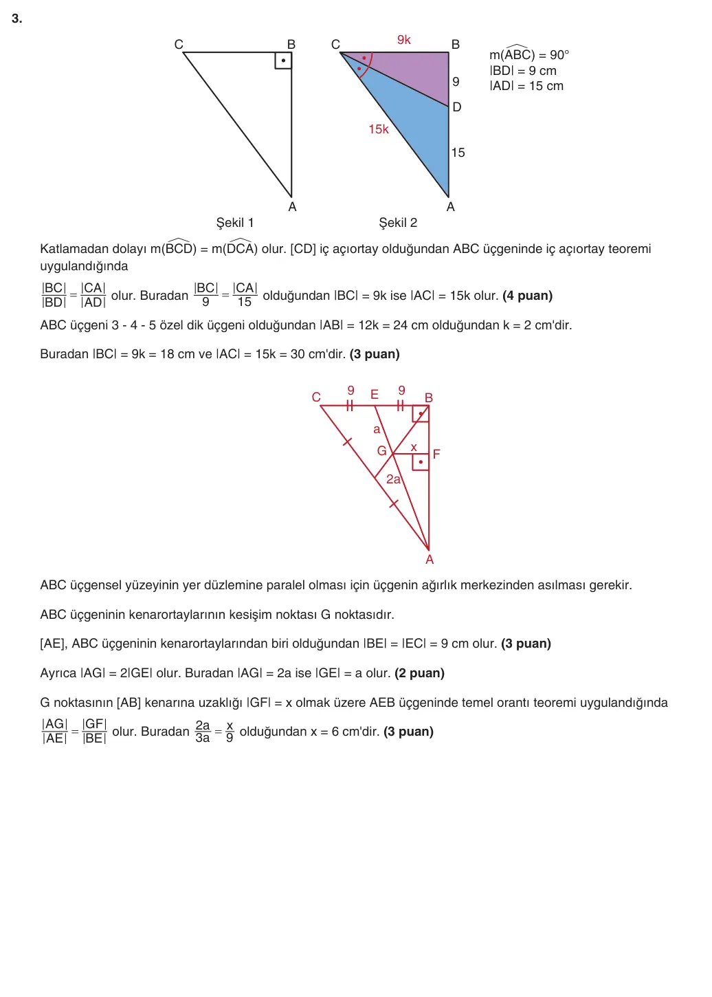 10. Sınıf Matematik 2025-2026 1. Dönem 1. Yazılı 3. Soru (Yazılıya Hazırlanıyorum) resmi çözüm görseli
