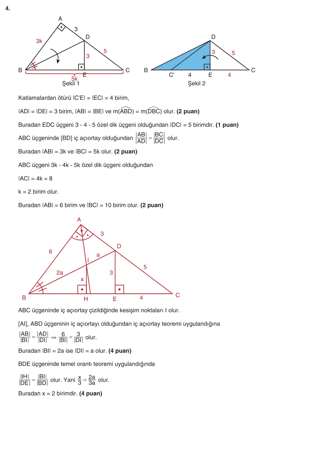 10. Sınıf Matematik 2025-2026 1. Dönem 1. Yazılı 4. Soru (Yazılıya Hazırlanıyorum) resmi çözüm görseli