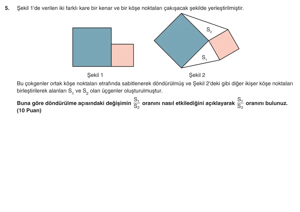 10. Sınıf Matematik 2025-2026 1. Dönem 1. Yazılı 5. Soru (Yazılıya Hazırlanıyorum) görseli