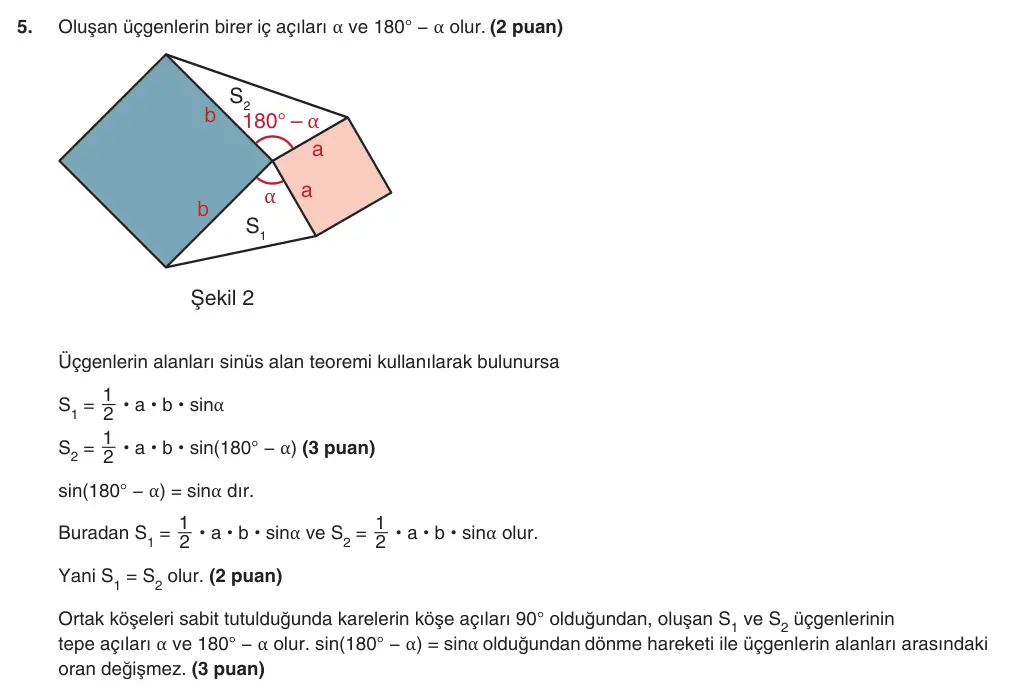 10. Sınıf Matematik 2025-2026 1. Dönem 1. Yazılı 5. Soru (Yazılıya Hazırlanıyorum) resmi çözüm görseli