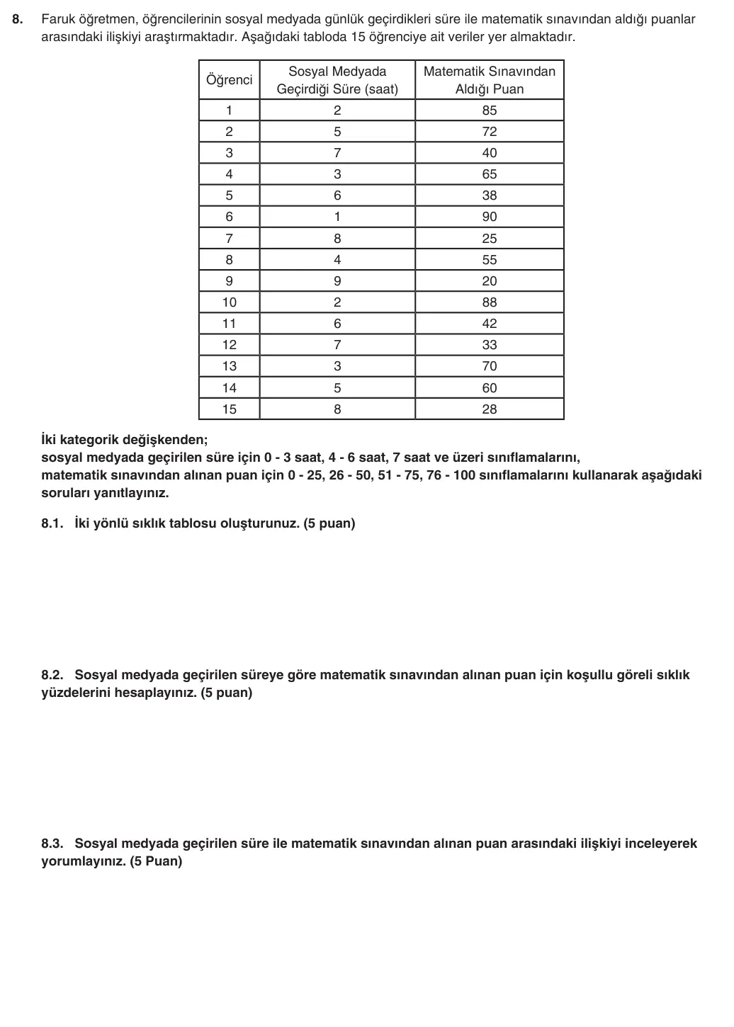 10. Sınıf Matematik 2025-2026 1. Dönem 1. Yazılı 8. Soru (Yazılıya Hazırlanıyorum) görseli (1/2)