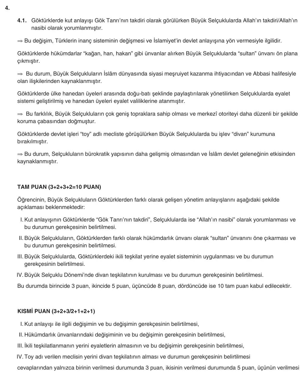 10. Sınıf Tarih 2025-2026 1. Dönem 1. Yazılı 4. Soru (Yazılıya Hazırlanıyorum) resmi çözüm görseli (1/3)
