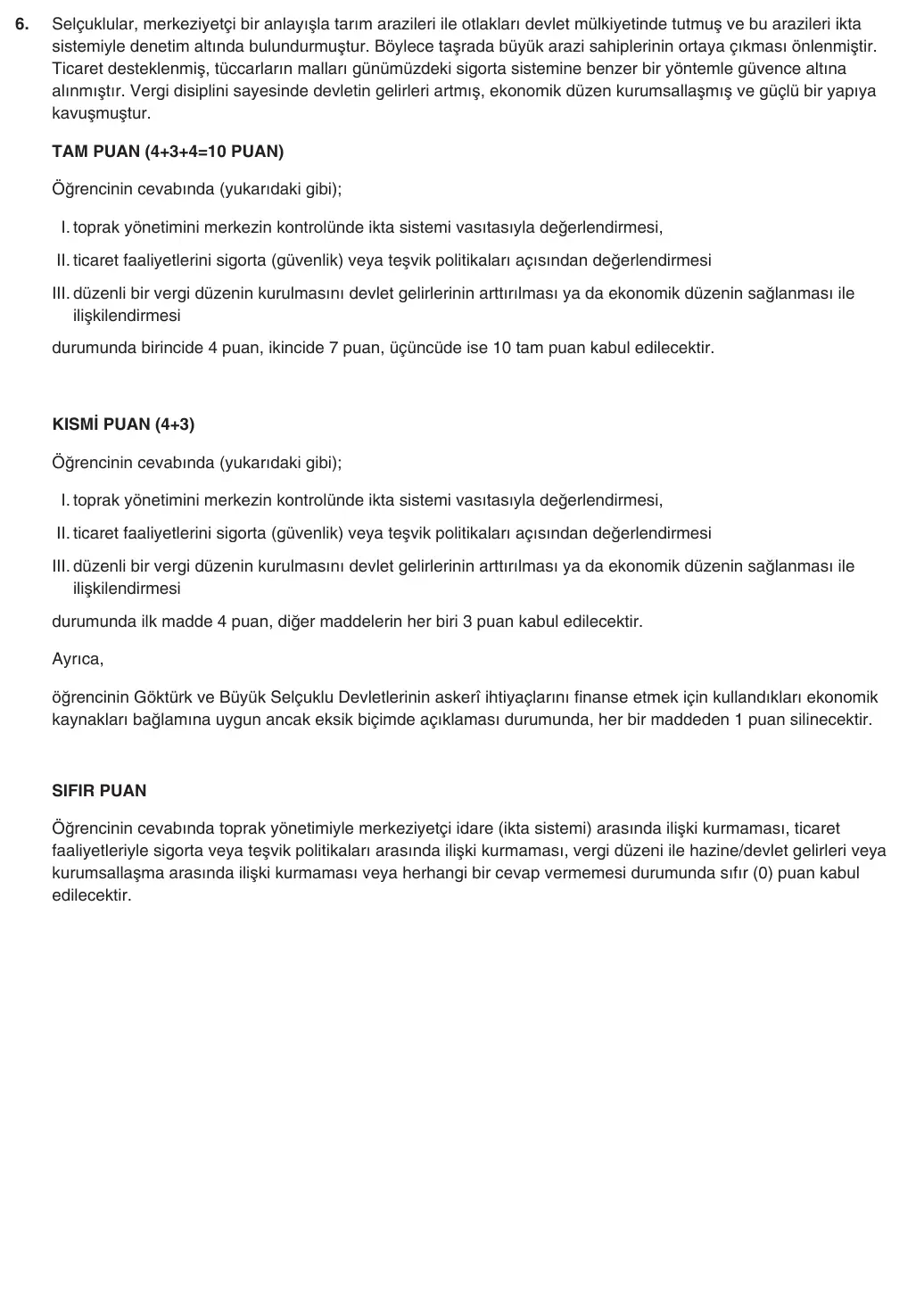 10. Sınıf Tarih 2025-2026 1. Dönem 1. Yazılı 6. Soru (Yazılıya Hazırlanıyorum) resmi çözüm görseli