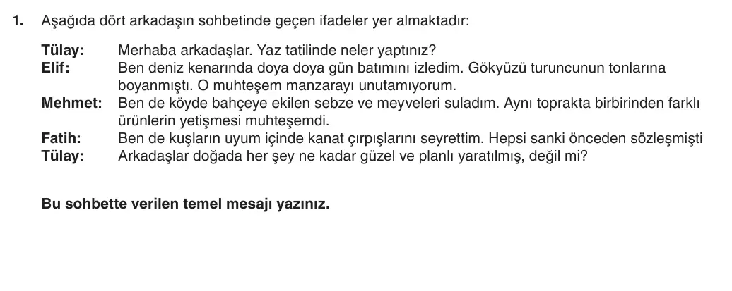 5. Sınıf Din Kültürü ve Ahlak Bilgisi 2025-2026 1. Dönem 1. Yazılı 1. Soru (Yazılıya Hazırlanıyorum) görseli