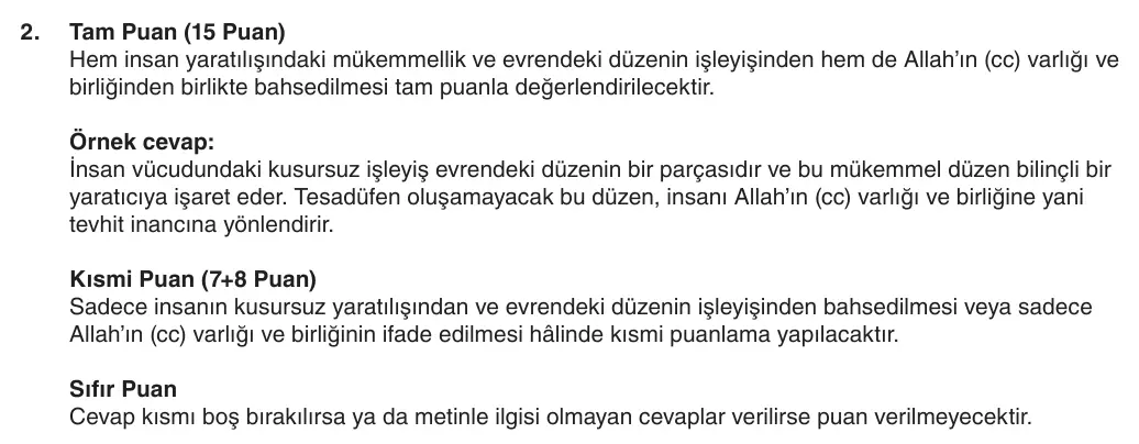 5. Sınıf Din Kültürü ve Ahlak Bilgisi 2025-2026 1. Dönem 1. Yazılı 2. Soru (Yazılıya Hazırlanıyorum) resmi çözüm görseli