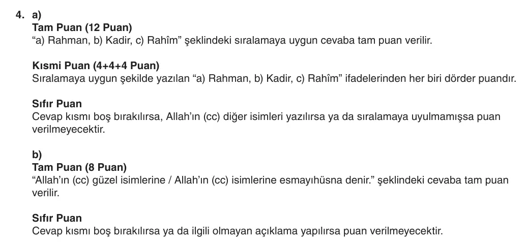 5. Sınıf Din Kültürü ve Ahlak Bilgisi 2025-2026 1. Dönem 1. Yazılı 4. Soru (Yazılıya Hazırlanıyorum) resmi çözüm görseli