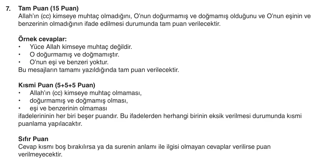 5. Sınıf Din Kültürü ve Ahlak Bilgisi 2025-2026 1. Dönem 1. Yazılı 7. Soru (Yazılıya Hazırlanıyorum) resmi çözüm görseli