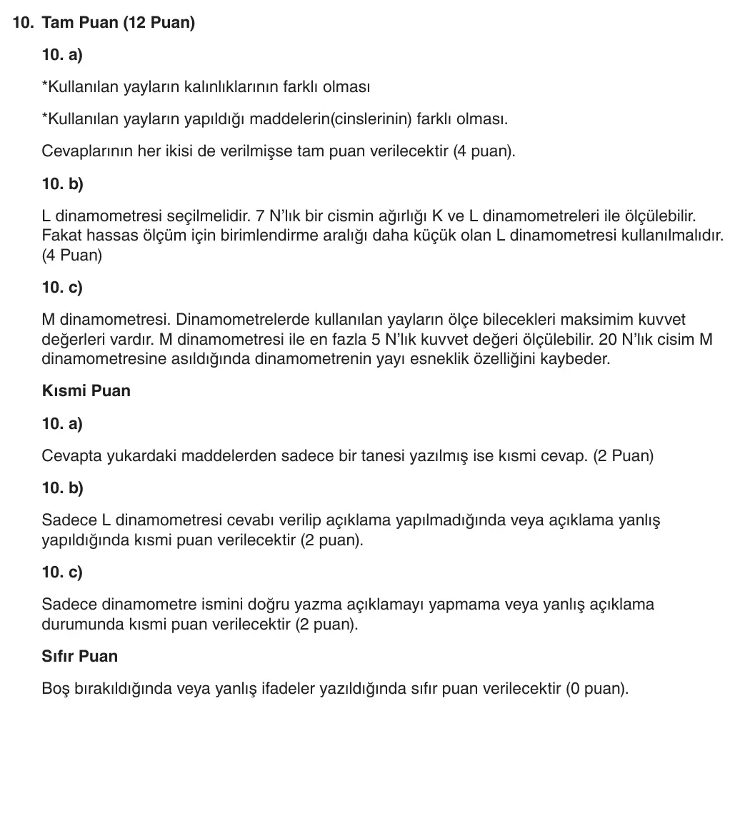 5. Sınıf Fen Bilimleri 2025-2026 1. Dönem 1. Yazılı 10. Soru (Yazılıya Hazırlanıyorum) resmi çözüm görseli