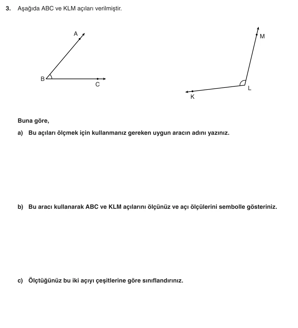 5. Sınıf Matematik 2025-2026 1. Dönem 1. Yazılı 3. Soru (Yazılıya Hazırlanıyorum) görseli