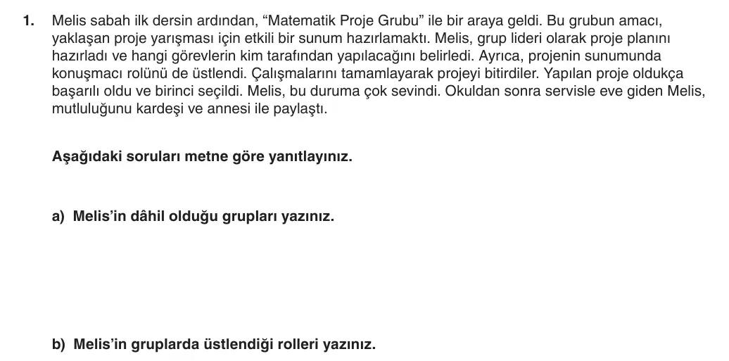 5. Sınıf Sosyal Bilgiler 2025-2026 1. Dönem 1. Yazılı 1. Soru (Yazılıya Hazırlanıyorum) görseli