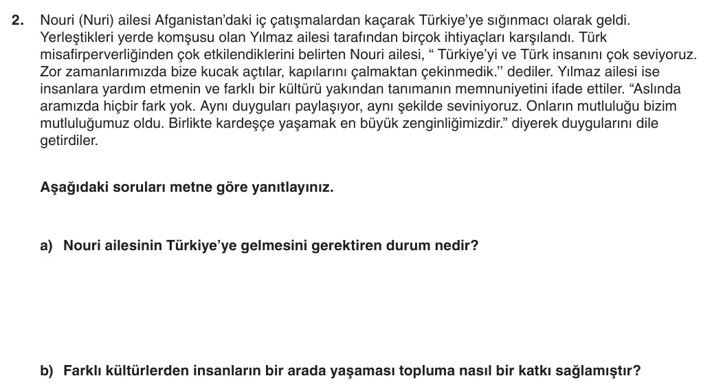 5. Sınıf Sosyal Bilgiler 2025-2026 1. Dönem 1. Yazılı 2. Soru (Yazılıya Hazırlanıyorum) görseli