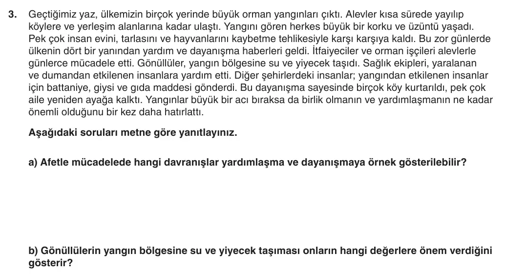 5. Sınıf Sosyal Bilgiler 2025-2026 1. Dönem 1. Yazılı 3. Soru (Yazılıya Hazırlanıyorum) görseli