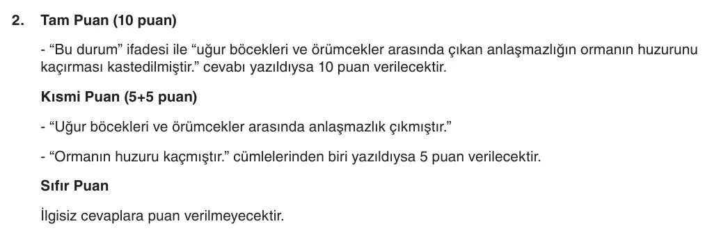 5. Sınıf Türkçe 2025-2026 1. Dönem 1. Yazılı 2. Soru (Yazılıya Hazırlanıyorum) resmi çözüm görseli