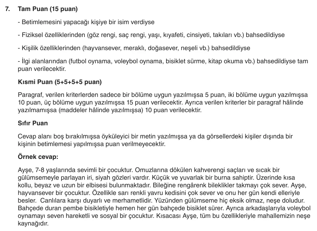 5. Sınıf Türkçe 2025-2026 1. Dönem 1. Yazılı 7. Soru (Yazılıya Hazırlanıyorum) resmi çözüm görseli