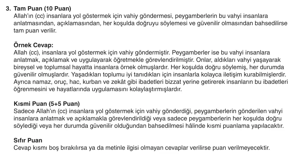 6. Sınıf Din Kültürü ve Ahlak Bilgisi 2025-2026 1. Dönem 1. Yazılı 3. Soru (Yazılıya Hazırlanıyorum) resmi çözüm görseli