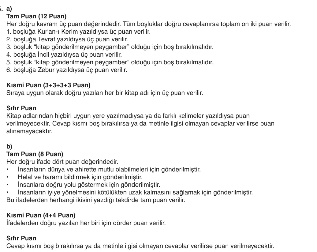 6. Sınıf Din Kültürü ve Ahlak Bilgisi 2025-2026 1. Dönem 1. Yazılı 5. Soru (Yazılıya Hazırlanıyorum) resmi çözüm görseli
