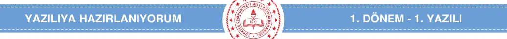 6. Sınıf Matematik 2025-2026 1. Dönem 1. Yazılı 10. Soru (Yazılıya Hazırlanıyorum) görseli (2/2)