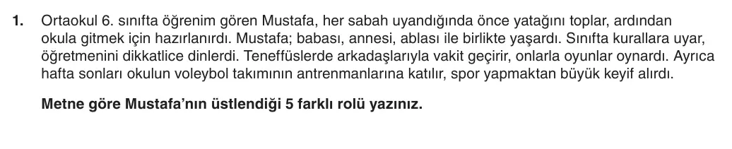 6. Sınıf Sosyal Bilgiler 2025-2026 1. Dönem 1. Yazılı 1. Soru (Yazılıya Hazırlanıyorum) görseli