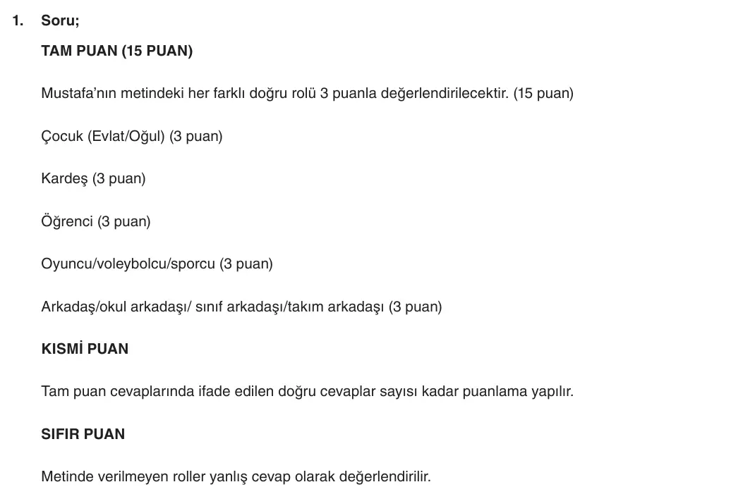 6. Sınıf Sosyal Bilgiler 2025-2026 1. Dönem 1. Yazılı 1. Soru (Yazılıya Hazırlanıyorum) resmi çözüm görseli