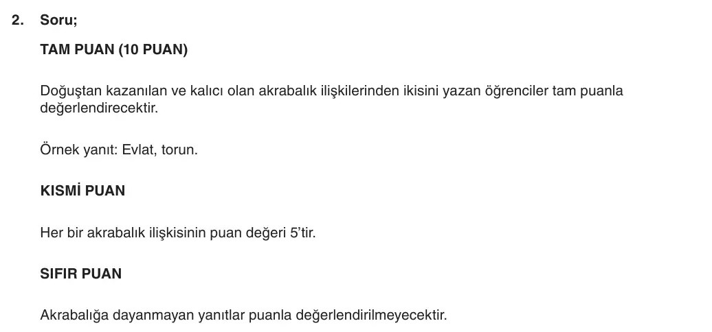6. Sınıf Sosyal Bilgiler 2025-2026 1. Dönem 1. Yazılı 2. Soru (Yazılıya Hazırlanıyorum) resmi çözüm görseli