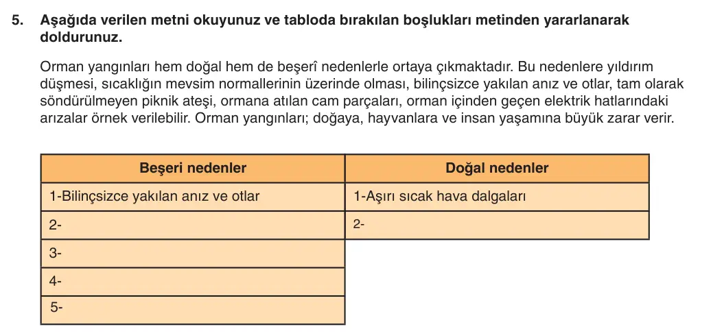 6. Sınıf Sosyal Bilgiler 2025-2026 1. Dönem 1. Yazılı 5. Soru (Yazılıya Hazırlanıyorum) görseli