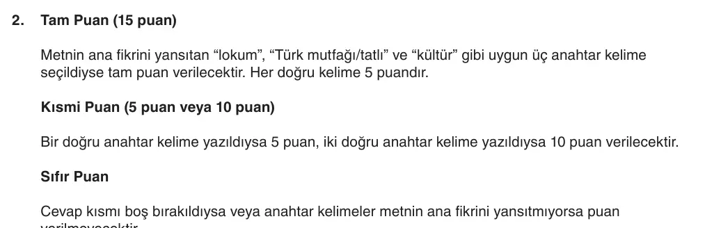6. Sınıf Türkçe 2025-2026 1. Dönem 1. Yazılı 2. Soru (Yazılıya Hazırlanıyorum) resmi çözüm görseli