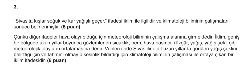 8. Sınıf Fen Bilimleri 2025-2026 1. Dönem 1. Yazılı 3. Soru (Yazılıya Hazırlanıyorum) resmi çözüm görseli