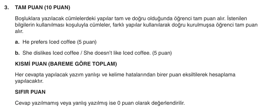 8. Sınıf İngilizce 2025-2026 1. Dönem 1. Yazılı 3. Soru (Yazılıya Hazırlanıyorum) resmi çözüm görseli